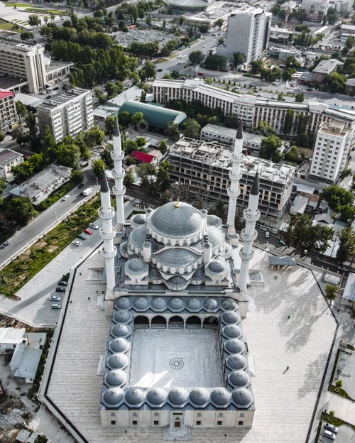 Preview: Aerial view of the central mosque in Bishkek city