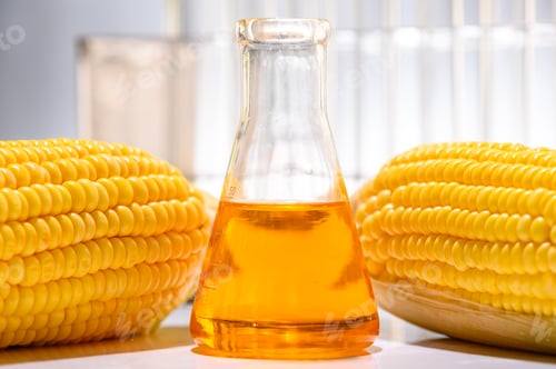 Preview: the natural product extract, oil and biofuel solution, in the chemistry laboratory