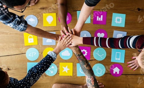 Preview: Group of people team support startup business