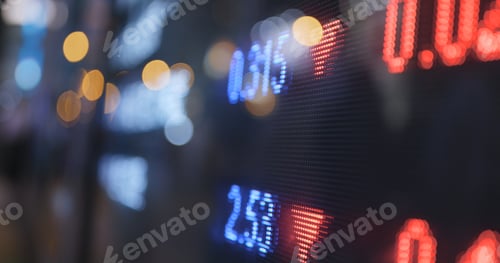 Preview: Stock market charts at night