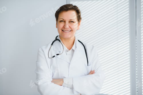 Preview: Portrait of woman doctor in hospital