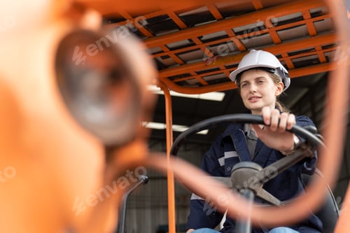 Preview: Robotics engineer working on maintenance of robotic arm in factory warehouse. Business technology.