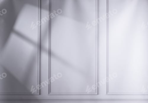Preview: White wall background with hard shadow