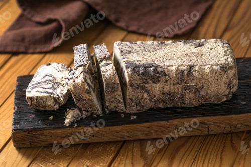 Preview: Traditional oriental dessert sweet halva. Halva made from sunflower seeds.