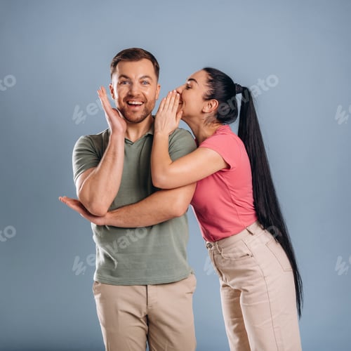 Preview: Gossip time, funny couple. Man and woman are in the studio