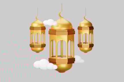Preview: Golden adventure lanterns and clouds
