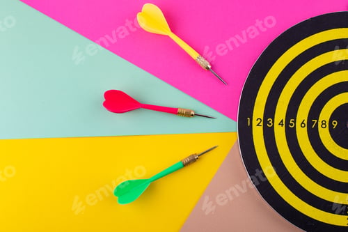 Preview: Target and goal concept with arrows