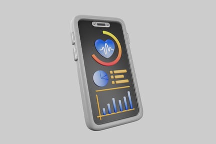 Preview: Mobile health monitoring app display