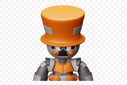 Preview: Futuristic Robot Avatar Top Hat