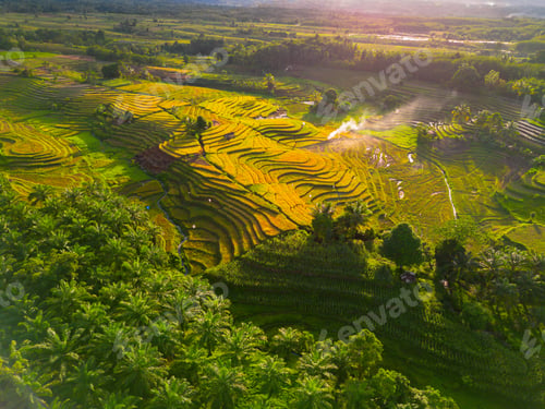 Preview: Beautiful morning view indonesia Panorama Landscape