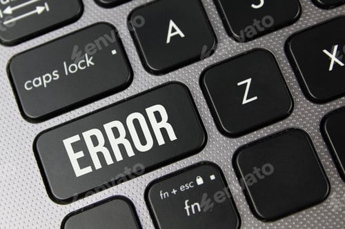 Preview: Computer keyboard with error key