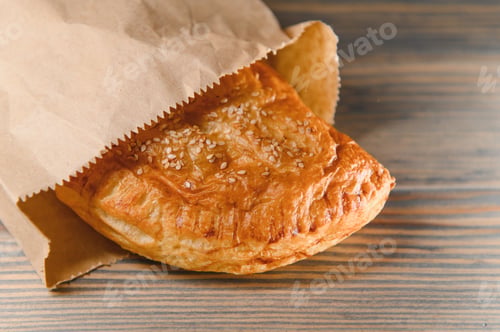 Preview: Pastries on a wooden background