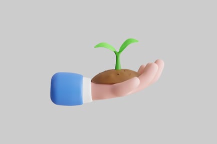 Preview: Hand holding a small plant
