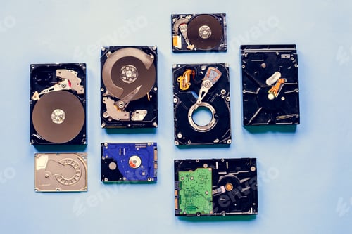 Preview: HDD portable data storage isolated on background