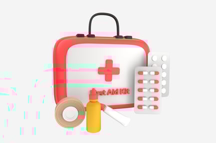 Preview: First Aid Kit Playful 3D Illustration