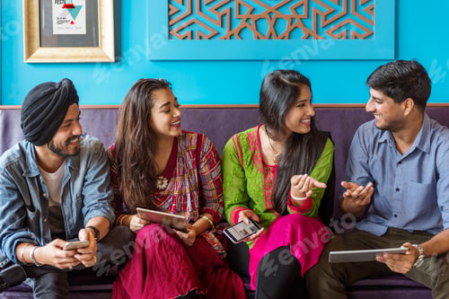 Preview: Indian Ethnicity Community Casual Cheerful Concept