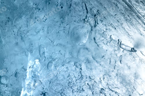 Preview: Shot of a glistening ice crystal in the wintertime from a frozen lake
