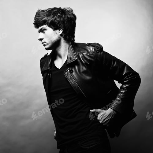 Preview: Fashion portrait of the young beautiful man