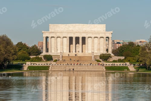 Preview: Lincoln Memorial and reflection in the Reflecting Pool, Washington, DC