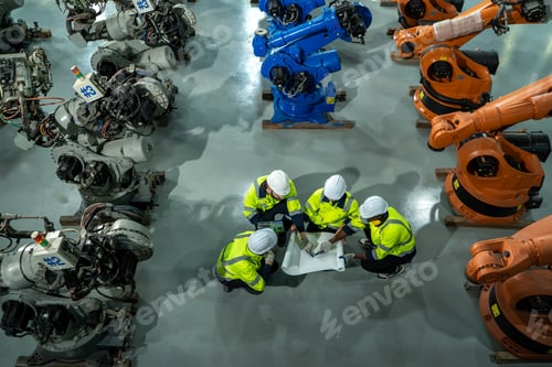 Preview: Robot engineer,Engineer, Robotic arm, Science, Industry 4.0