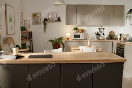 Preview: Modern domestic kitchen with table