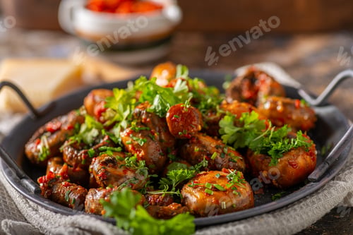 Preview: Mushrooms salad with chilli sauce