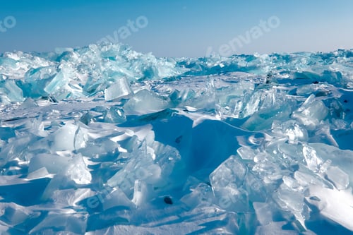 Preview: Pieces of crystal clear lake ice
