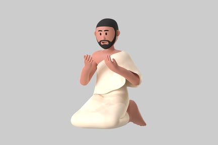 Preview: Muslim pilgrimage ihram character