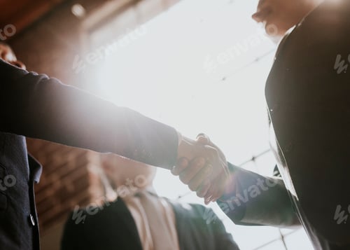 Preview: Businessmen greeting by a handshake