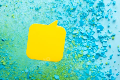 Preview: Blank note on colorful splash background. Put your text