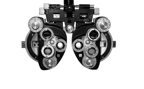 Preview: Phoropter, ophthalmic instrument used by ophthalmologist and optometrist for prescribing glasses