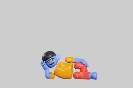 Preview: Cartoon relaxing pose character