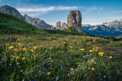 Preview: Cinque Torri rock formation, Dolomites, Italy.