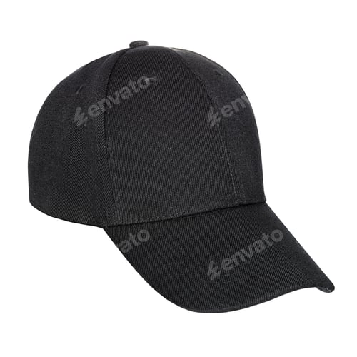 Preview: Black baseball cap isolated