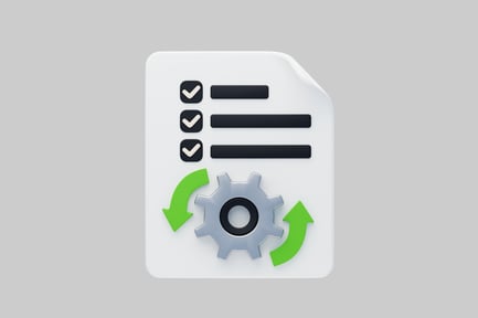 Preview: Process automation task list with gear