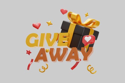 Preview: Giveaway promo gift box with decorations