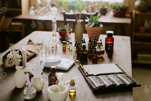 Preview: Small Bottles With Essential Oil