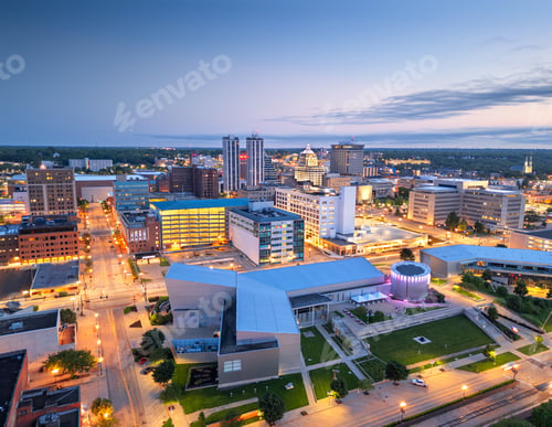 Preview: Peoria, Illinois, USA Downtown Skyline
