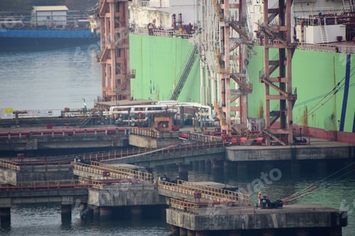 Preview: Bustling cargo port in India on a gloomy day