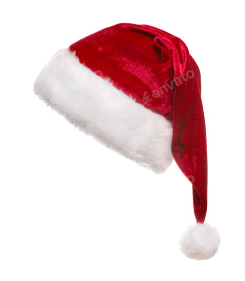 Festive Red and White Christmas Santa Hat