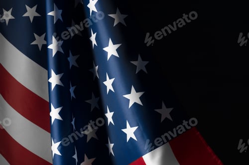 Preview: Beautifully waving star and striped American flag