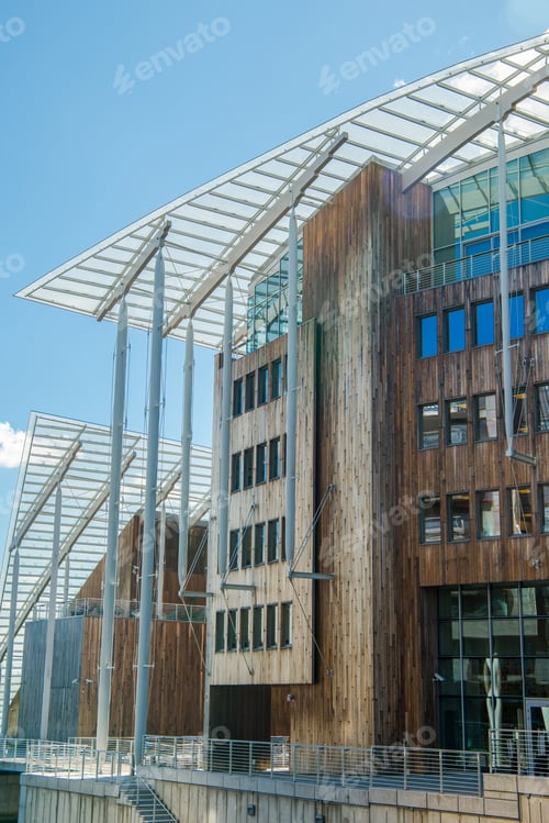 Preview: beautiful modern architecture at Aker Brygge district, Oslo, Norway