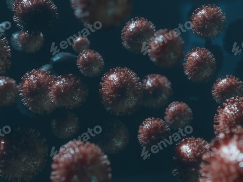 Preview: Coronavirus COVID-19 virus on a dark background