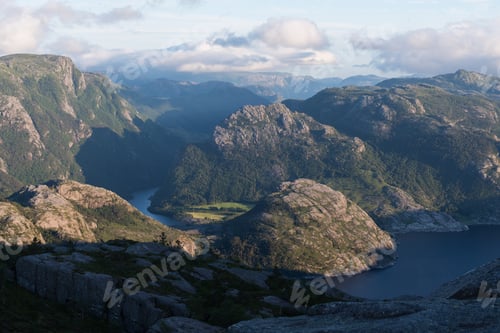 Preview: Summer landscape with a mountain view, Norway