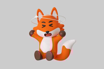 Preview: Cartoon fox dizzy character