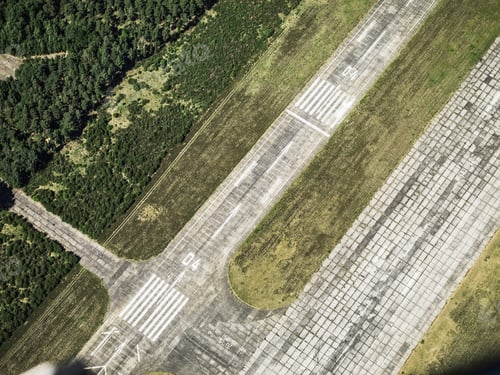 Preview: Aerial view of airplane runway
