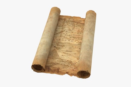 Mapa de pergamino antiguo