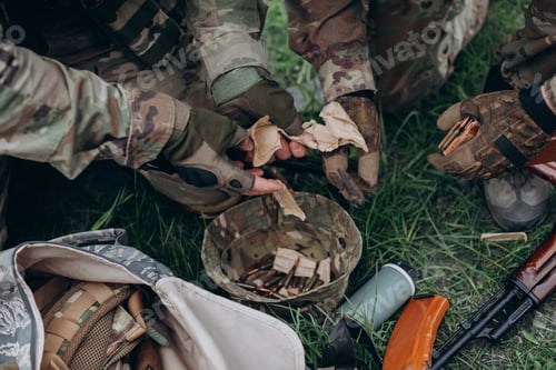 Preview: Ukrainian military checking ammunition