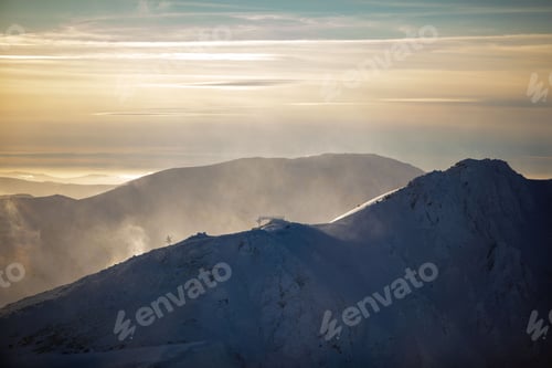 Preview: sunset above slovakia tatras mountains