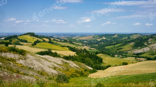 Preview: Rural landscape along the road from Sassuolo to Serramazzoni, Emilia-Romagna.